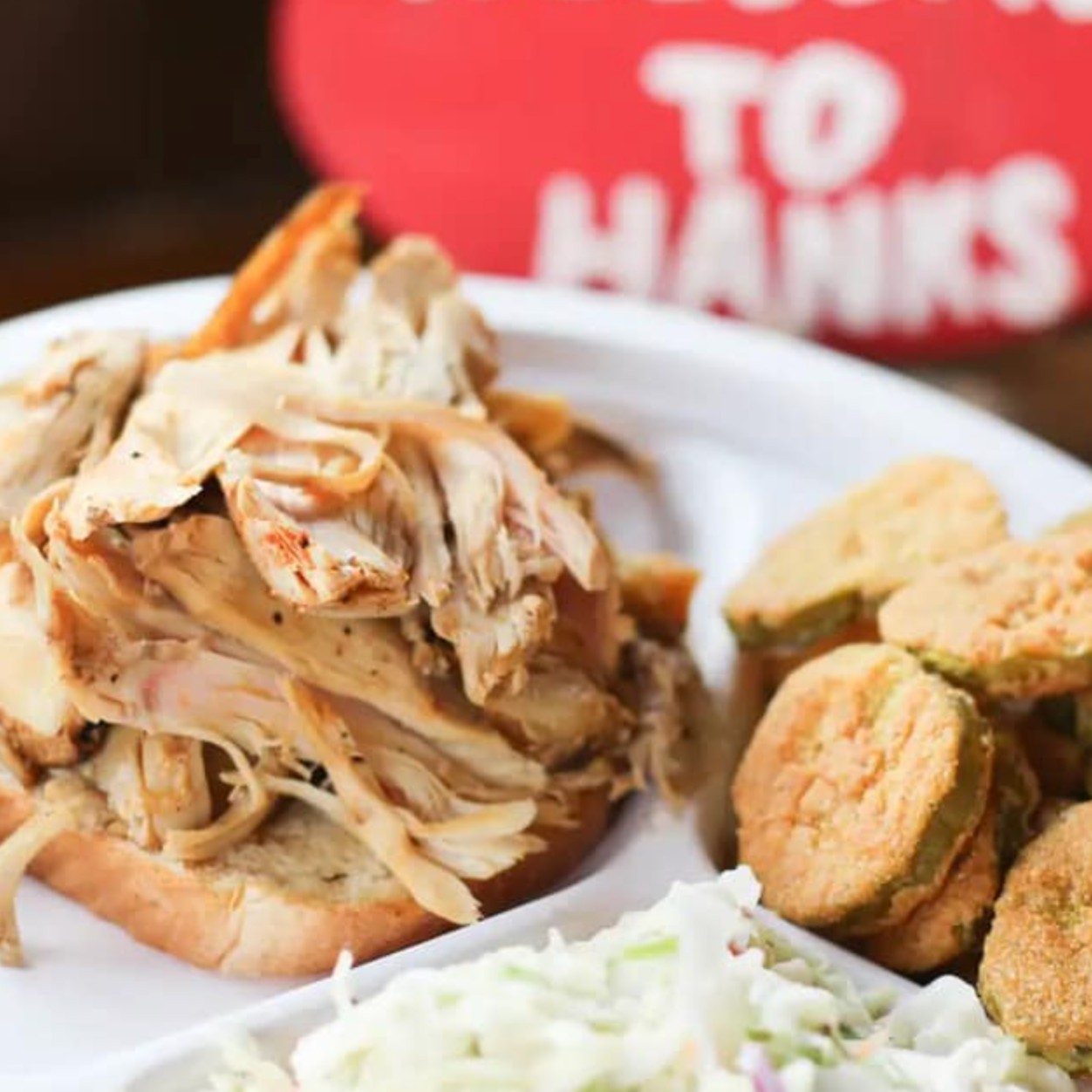 Pulled Chicken Sandwich.