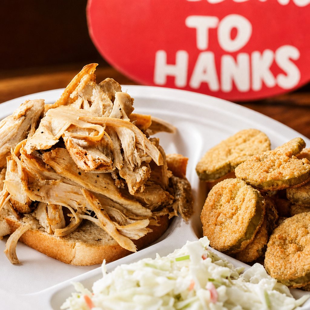 Pulled Chicken Sandwich.